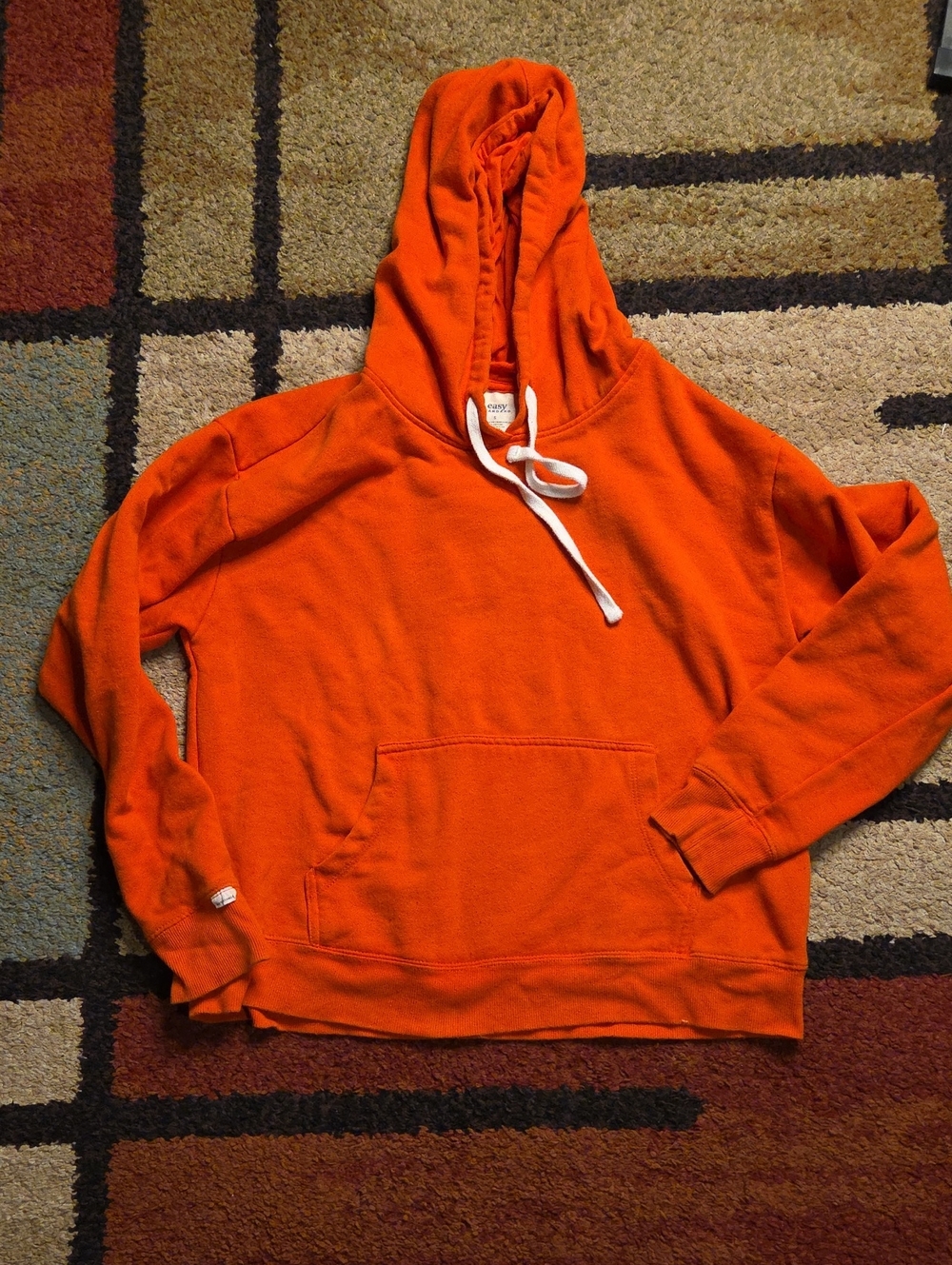 Neon Orange Small Womens Hoodie